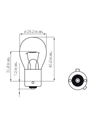 1056 Ambar 1 Polo 24V 21W Convencional (pinno Y)
