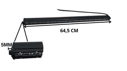 Barra Off Road 24 Leds SMD 72W Bivolt 6000K (69cm x 3cm x 4,5cm)