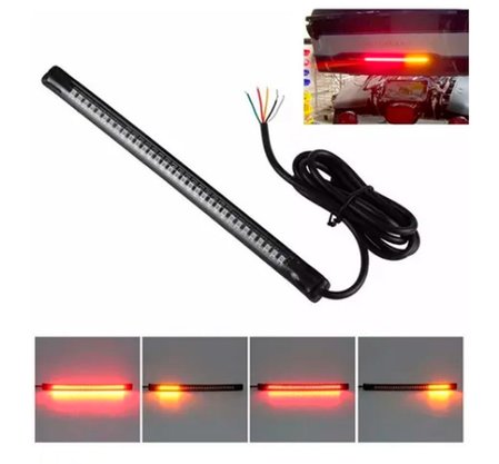 Barra Led Moto Universal  Freio/Pisca/Lanterna 12V 20cm