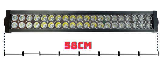 Barra Off Road 40 Leds SMD 120W Bivolt 6000K Vclear (L:58cm x A:8cm x P:9cm)