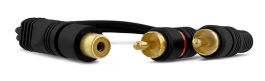 Cabo 4mm Y RCA 2 Macho e 1 Fêmea Preto T1