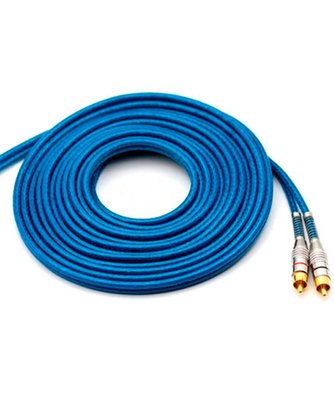 Cabo RCA Prime Plug Metal Azul 4mm 5m Svart TechOne