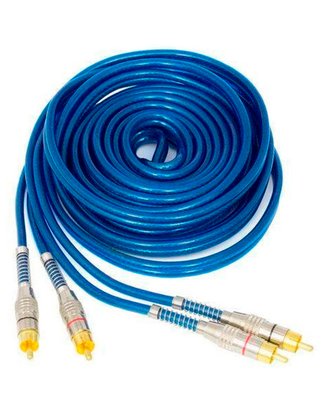 Cabo RCA Prime Plug Metal Azul 4mm 5m Svart TechOne