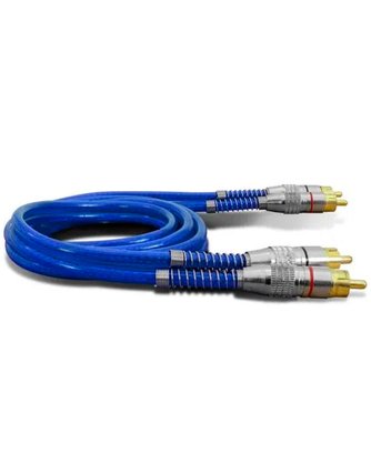 Cabo RCA Prime Plug Metal Azul 5mm 1m Svart TechOne