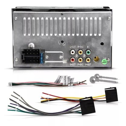 Central Multimidia Cinoy MP5, USB SD FM Bluetooth, Espelhamento Android/iPhone entrada câmera traseira/dianteira, Aux In, Tela 7 polegadas 800x480 12V