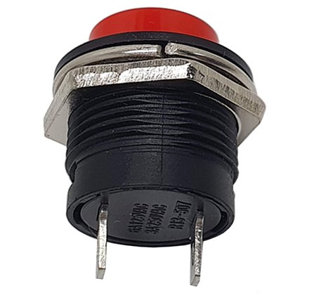 Chave Push Button NA 3A 125V Vermelho