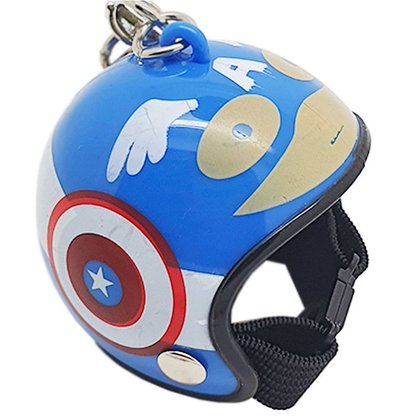 Chaveiro Capacete Capitao America Azul/Branco