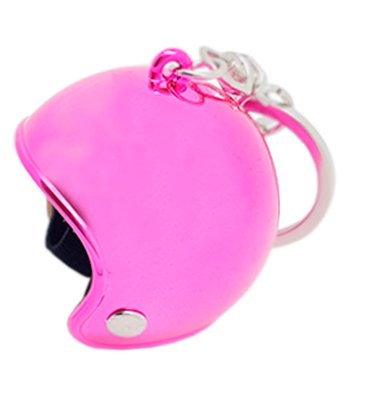 Chaveiro Capacete Rosa Metalico