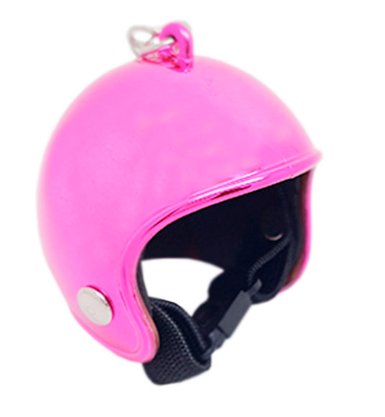 Chaveiro Capacete Rosa Metalico