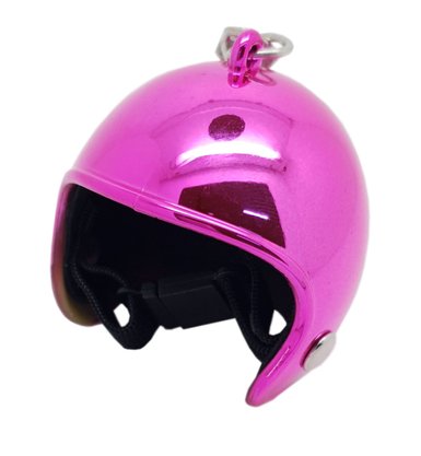 Chaveiro Capacete Rosa Metalico