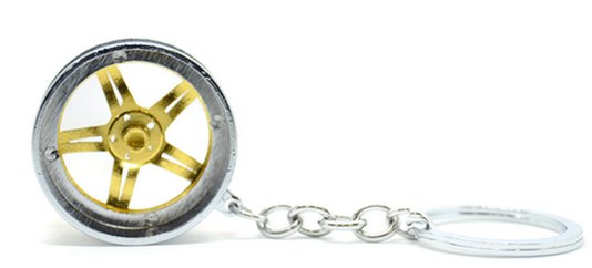 Chaveiro Roda G-53 Dourada