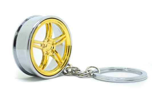 Chaveiro Roda G-53 Dourada