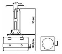 D1S 4300K Lampada Xênon