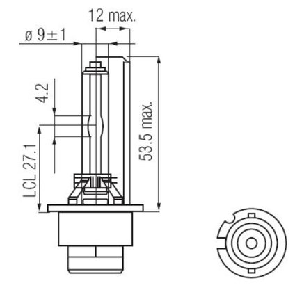 D2S 4300K Lampada Xenon