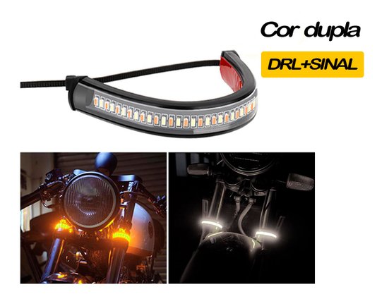 DRL Led Moto c/ Seta 12V