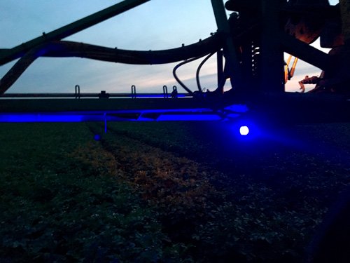 Farol Spot Pulverização 16 Leds 48W BIVOLT Azul (10,9 x 10,9cm)