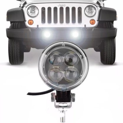 Farol Auxiliar 4 Led 12W 10-30V Cinoy (Diâmetro 8cm)