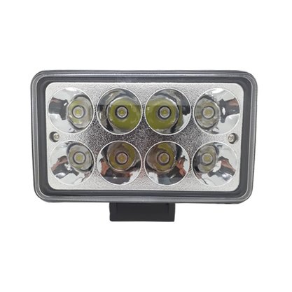 Farol Auxiliar Retangular 8 Led 24W 10-30V Cinoy (medidas: A:8cm x L:15cm x P:6cm)