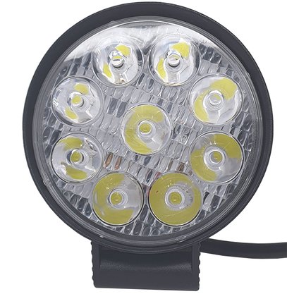 Farol Spot OFF ROAD 9 Leds 27W Bivolt (diametro 9cm)