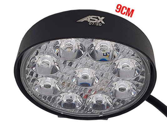 Farol Spot OFF ROAD 9 Leds 27W Bivolt (diametro 9cm)
