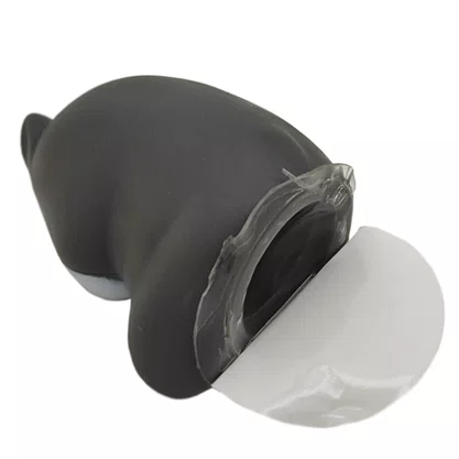 Hamster Decorativo Cinza c/ Óculos e Corrente Amarelo (sem capacete)