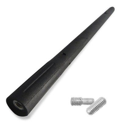 Haste Antena Universal c/ Adaptador M5 e M6 20cm Preta