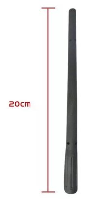 Haste Antena Universal c/ Adaptador M5 e M6 20cm Preta
