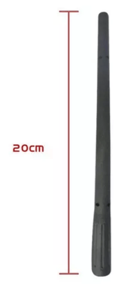Haste Antena Universal c/ Adaptador M5 e M6 20cm Preta