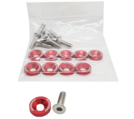 KARA-M6 - Kit Arruela/Anilha Anodizada c/ Parafuso M6 (10pc)