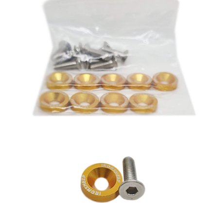 KARA-M6 - Kit Arruela/Anilha Anodizada c/ Parafuso M6 (10pc)