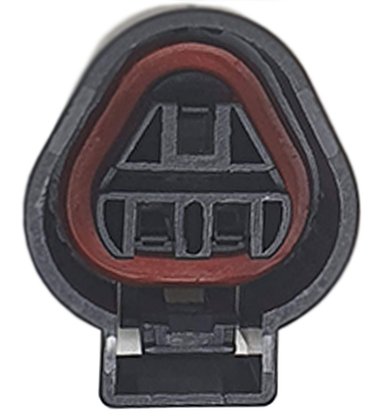 KIT Conector 3 Vias FEMEA Preto c/ Trava Verde L-19/2K