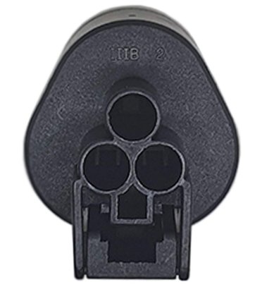 KIT Conector 3 Vias FEMEA Preto c/ Trava Verde L-19/2K