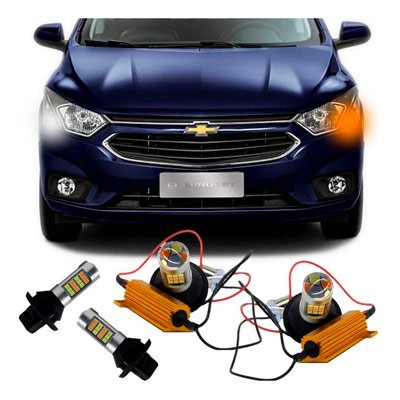 Kit LED DRL c/ Função Pisca 20W 12V