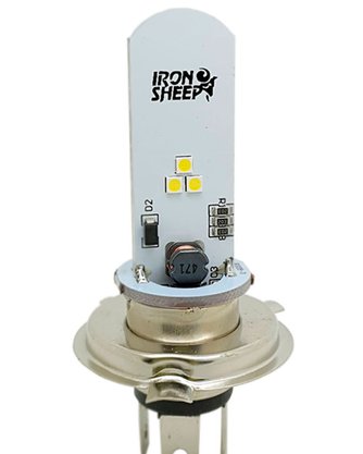 Lampada LED H4 moto 3/6W Corrente Continua e Alternada 8000K