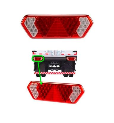 Lanterna Traseira Guerra Led Bivolt Lado Direito ASX (45cm X 15,5cm)