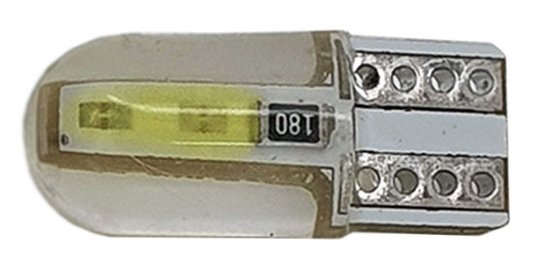 Led T10 Silicone 4 Chip COB 12V 8000K