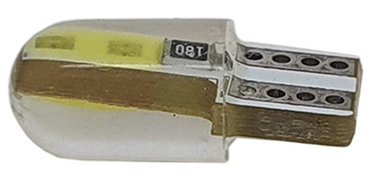 Led T10 Silicone 4 Chip COB 12V 8000K