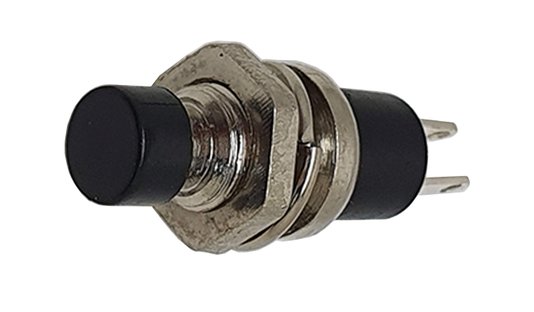 Mini Chave Push Button 1A Preto