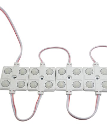 Modulo Led 4 SMD 5630 Lente Difusora Branco 12V IP67