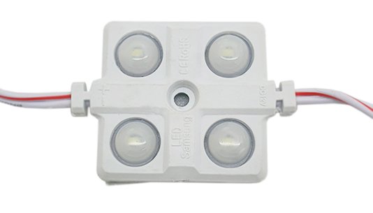 Modulo Led 4 SMD 5630 Lente Difusora Branco 12V IP67