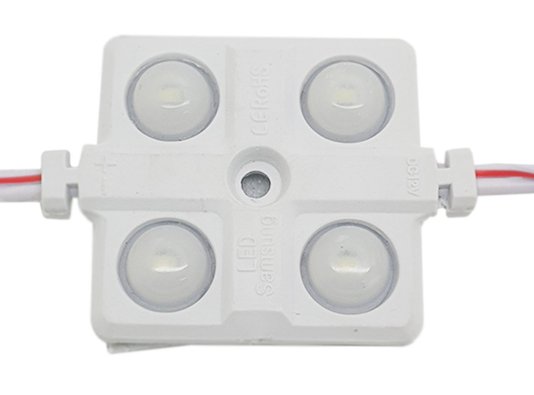 Modulo Led 4 SMD 5630 Lente Difusora Branco 12V IP67