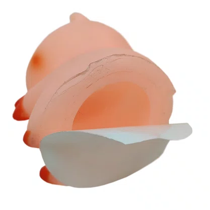 Porco Decorativo Rosa c/ Óculos e Corrente (sem capacete)