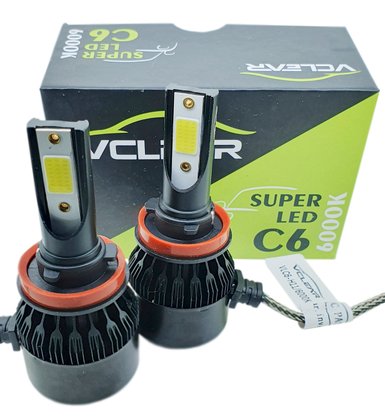 Super Led C6 37W 6000K Bivolt Vclear H4