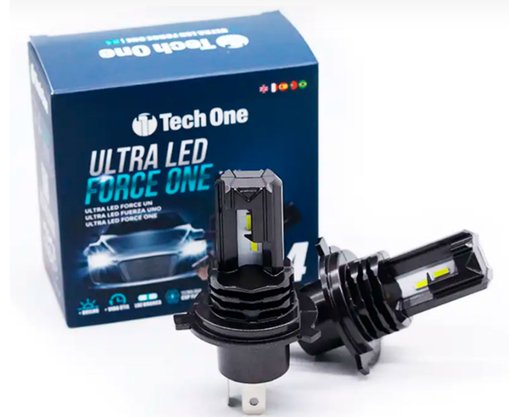 Super Led Ultra Force One H4 6000K 8200 Lumens Led CSP 12V T1
