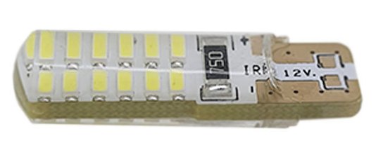 T10 Esmagada 24 3014 Silicone Ambar 12V