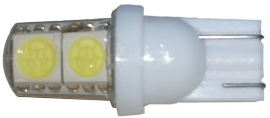 T10 Esmagada 4 SMD 5050 Silicone Branco 12V