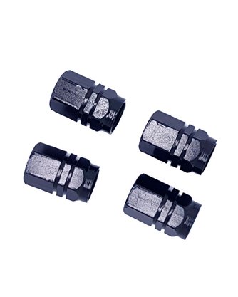 Tampa Bico Ventil Preta Hexagonal