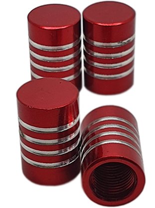 Tampa Bico Ventil Vermelho Listrada