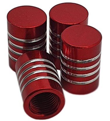 Tampa Bico Ventil Vermelho Listrada