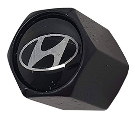 Tampa de Válvula/Bico/Ventil HYUNDAI Preta c/ Chaveiro